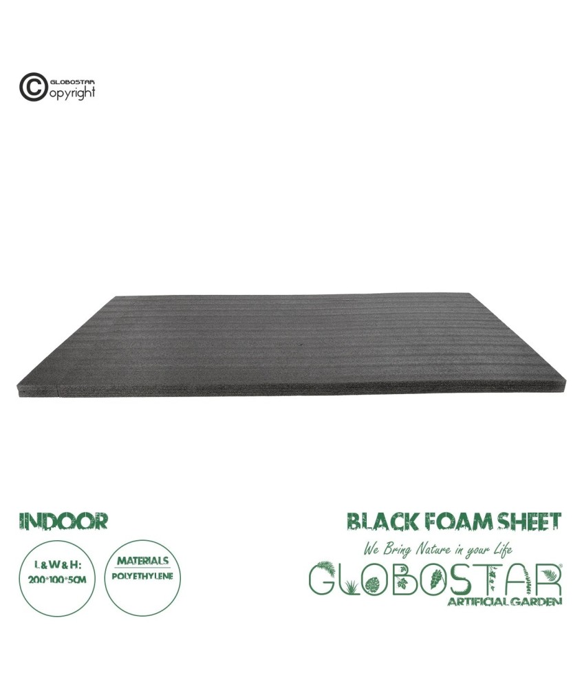 GloboStar® Artificial Garden BLACK FOAM SHEET 21150 Τεχνητό Διακοσμητικό Προστατευτικό  Foam